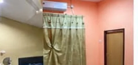 Homestay bedroom with air conditioning